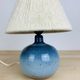 Blue ceramic ball lamp by Willy Dougoud