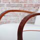 Art Deco Armchairs in Walnut and Leather, Czech, 1930s, Set of 2