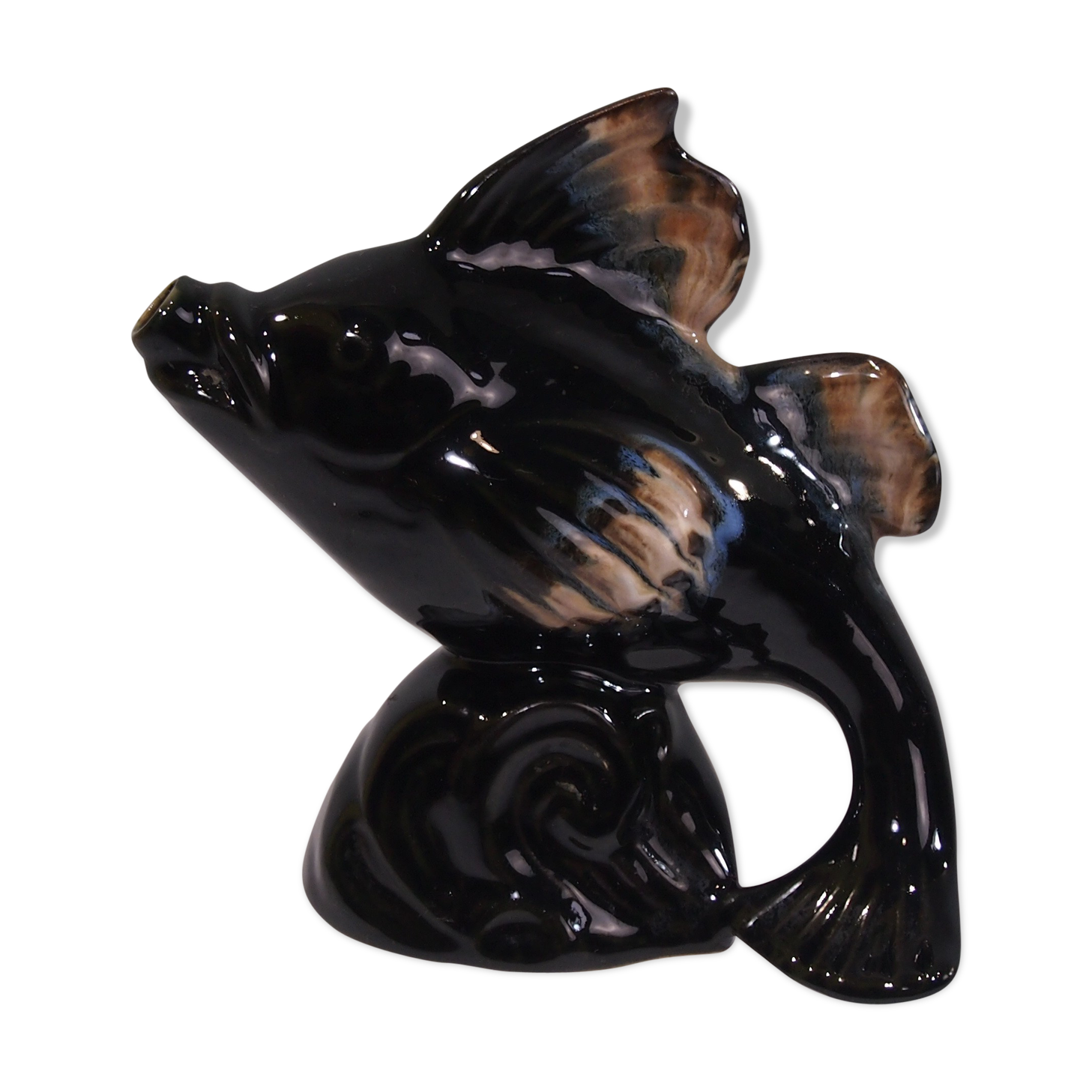 Soliflore ceramic fish vintage