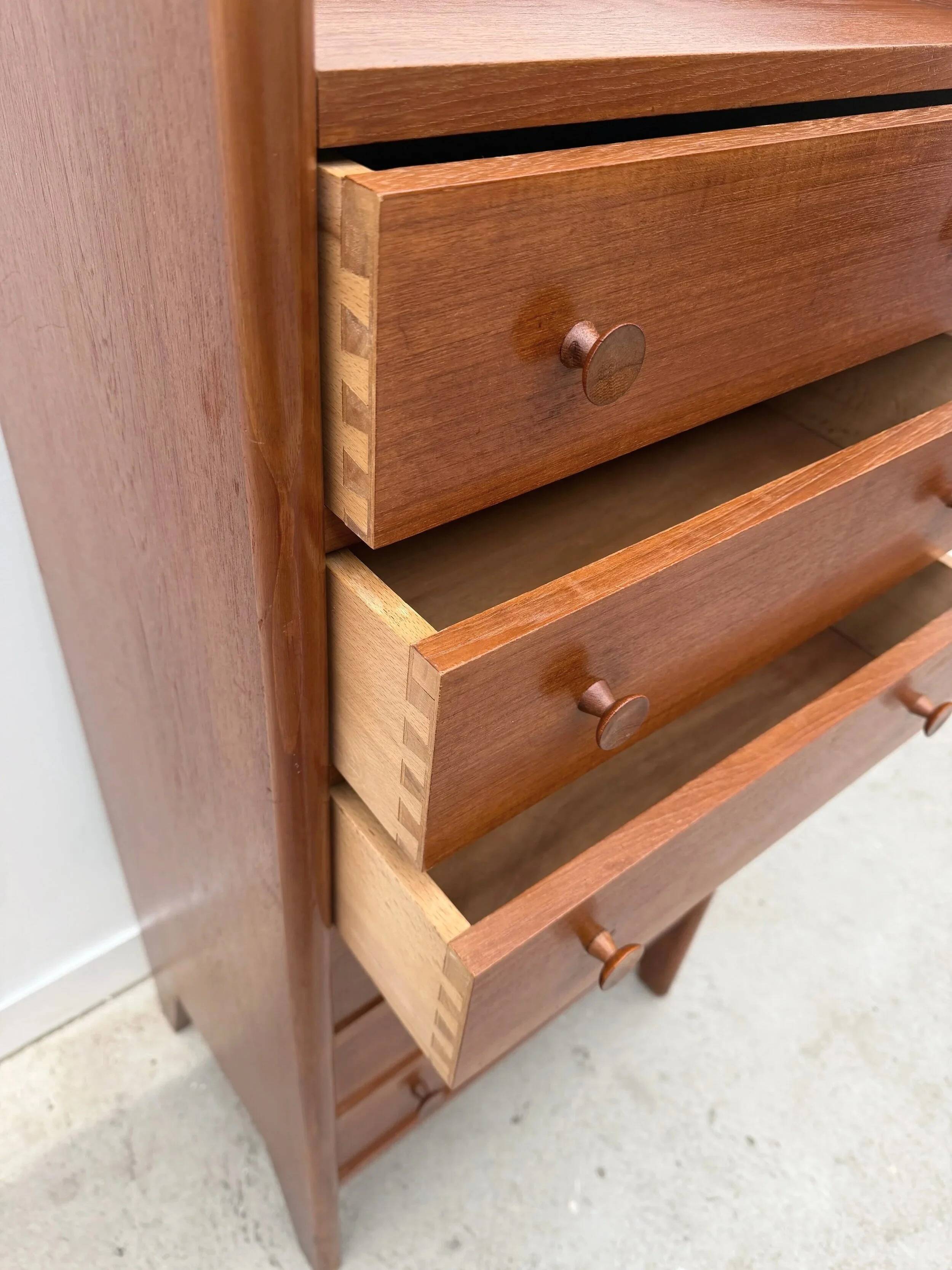 Scandinavian-style teak chest of drawers, 1960