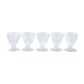 Series of 5 baccarat bourbon-style crystal port glasses