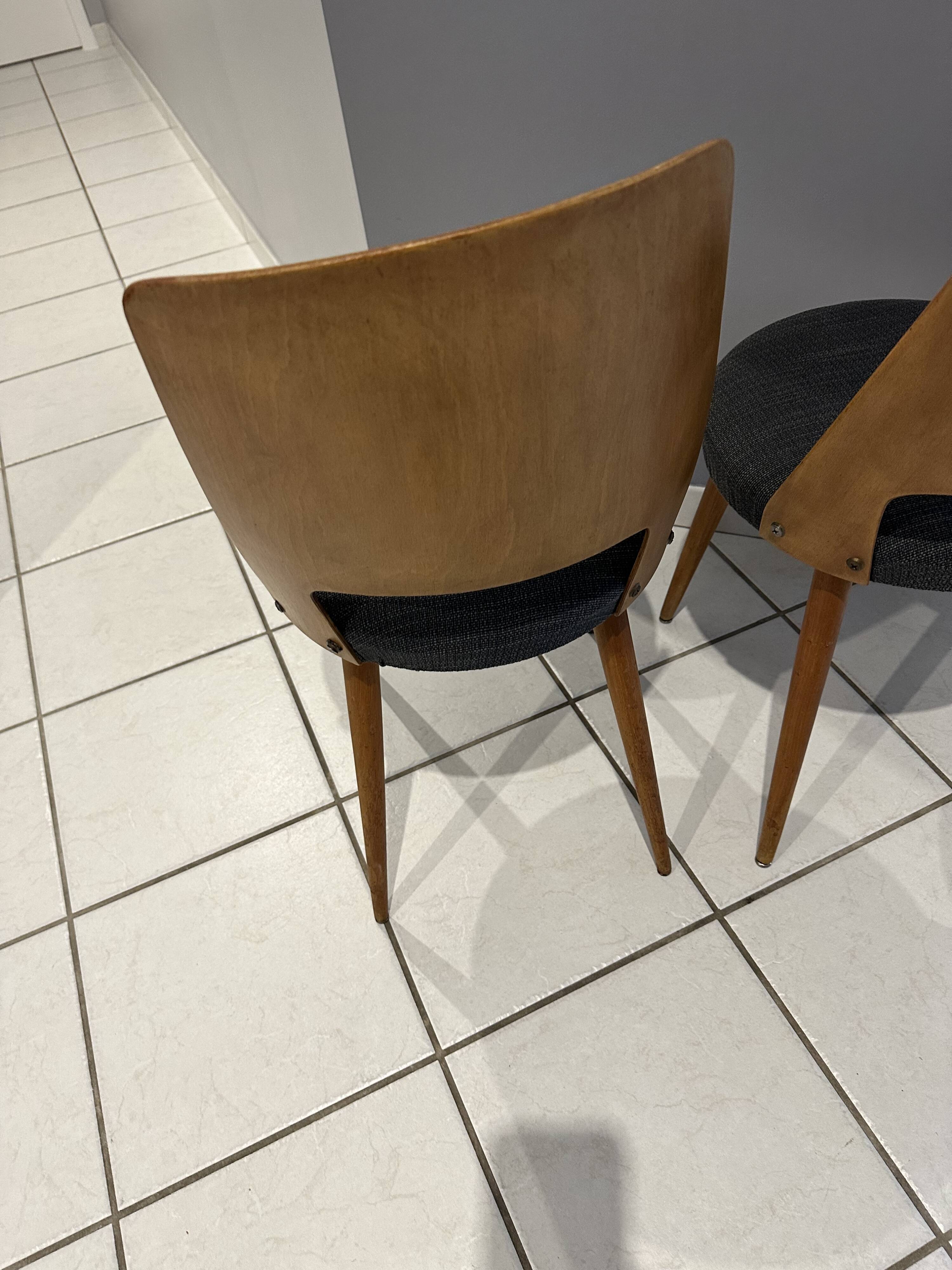 Pair of Baumann bistro chairs, Mondor model, vintage 1970