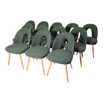 Chaises de salle à manger par Antonin Suman, années 1960, lot de 12