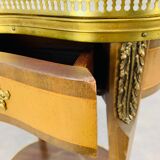 Side table pedestal table marble kidney louis XV style
