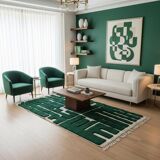 Green RUG, Beni Ourain Moroccan Rug 250/150cm