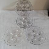 Suite of 6 snail plates in Pyrex