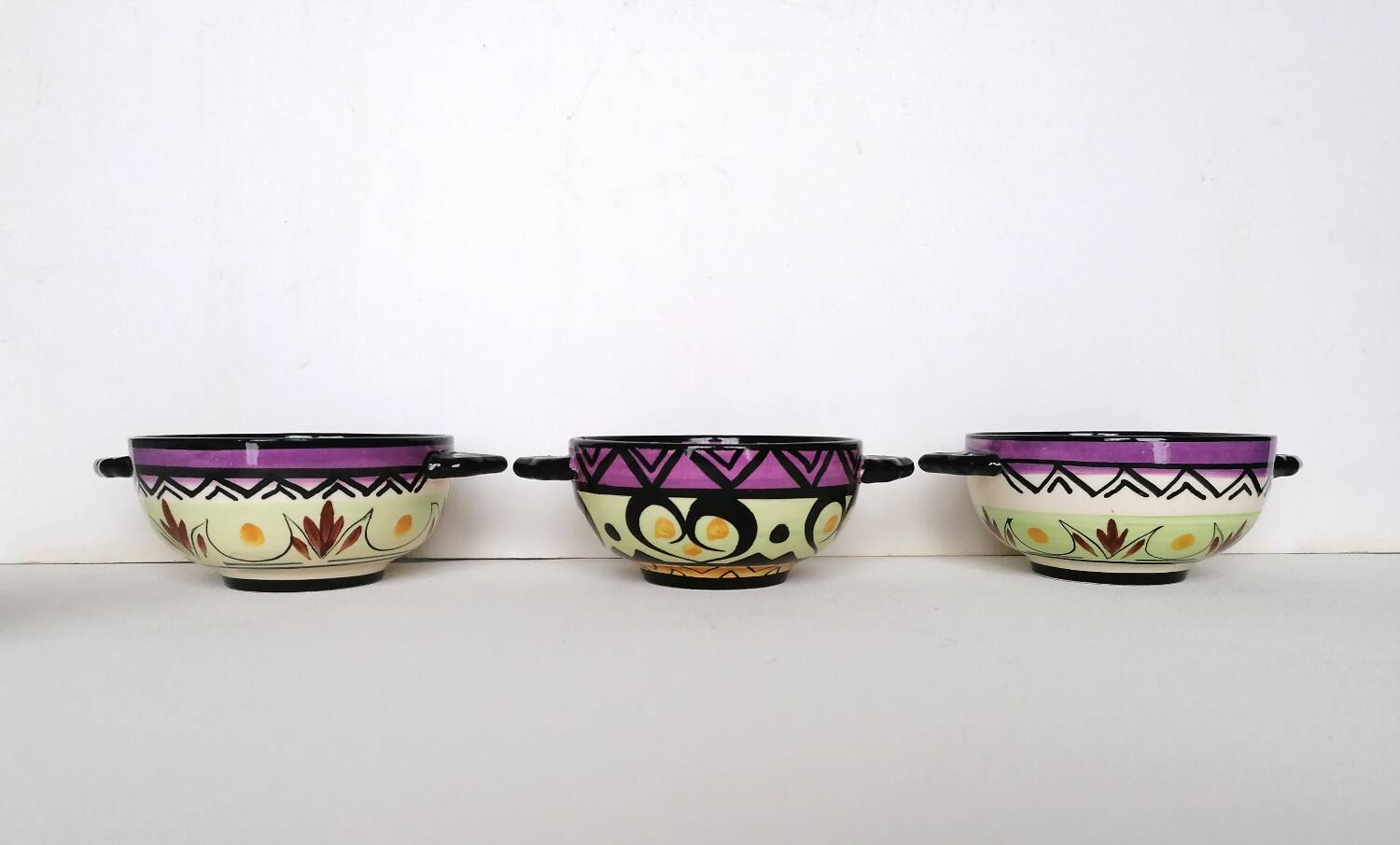 3 Breton bowls with Saint Jean de Bretagne ears