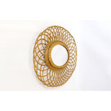 Oval wicker mirror, 60x50cm