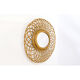 Oval wicker mirror, 60x50cm