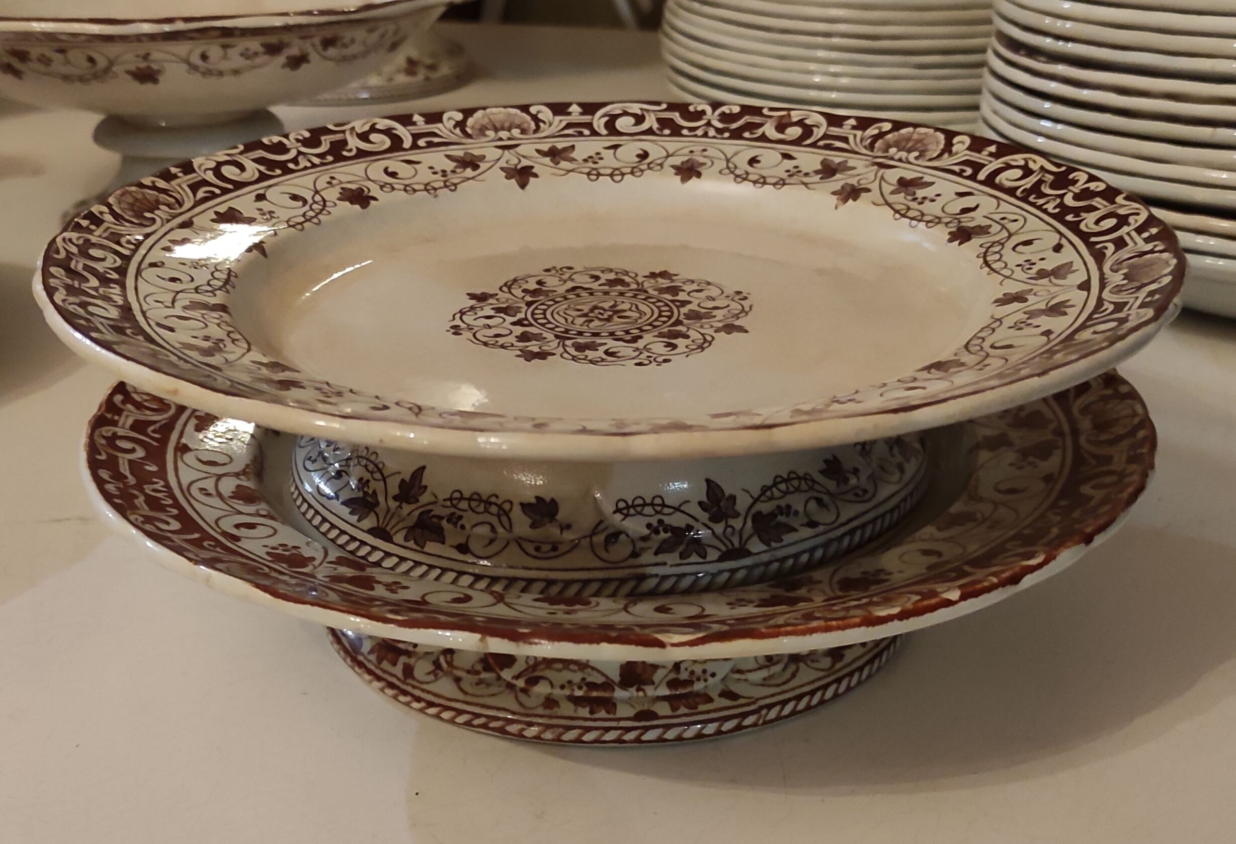 Former Jules Vieillard Bordeaux tableware service/Louis XV model/ 73 pieces