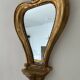 Miroir doré vintage avec selette
