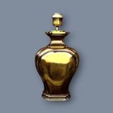 Large Deknudt lamp in varnished gold brass, 1970s.