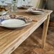 Solid oak farmhouse table "brut" 247x89, top "chocolate oak"