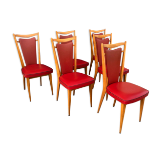 Ensemble de 6 chaises Monobloc