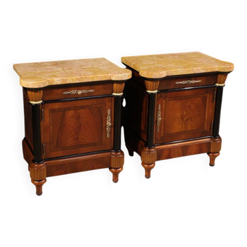 Paire de tables de chevet italiennes du 20e siècle