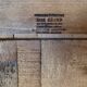 Old grey green high chest of drawers H160