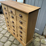 Oak craft cabinet with drawers