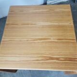 Square pine coffee table