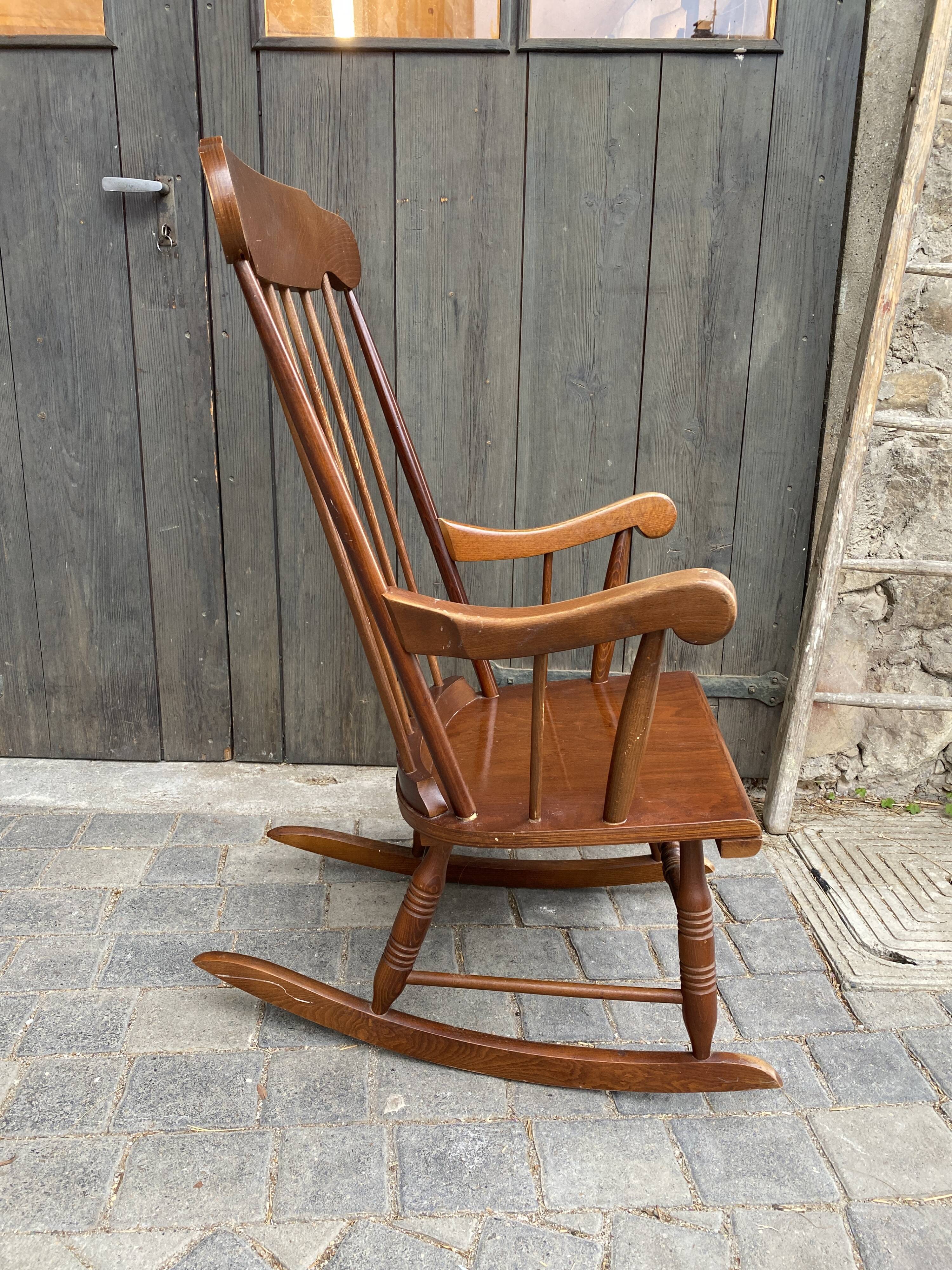 Wooden rocking-chair