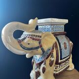 Elephant plant pot ceramic 1970s - xl - blue -