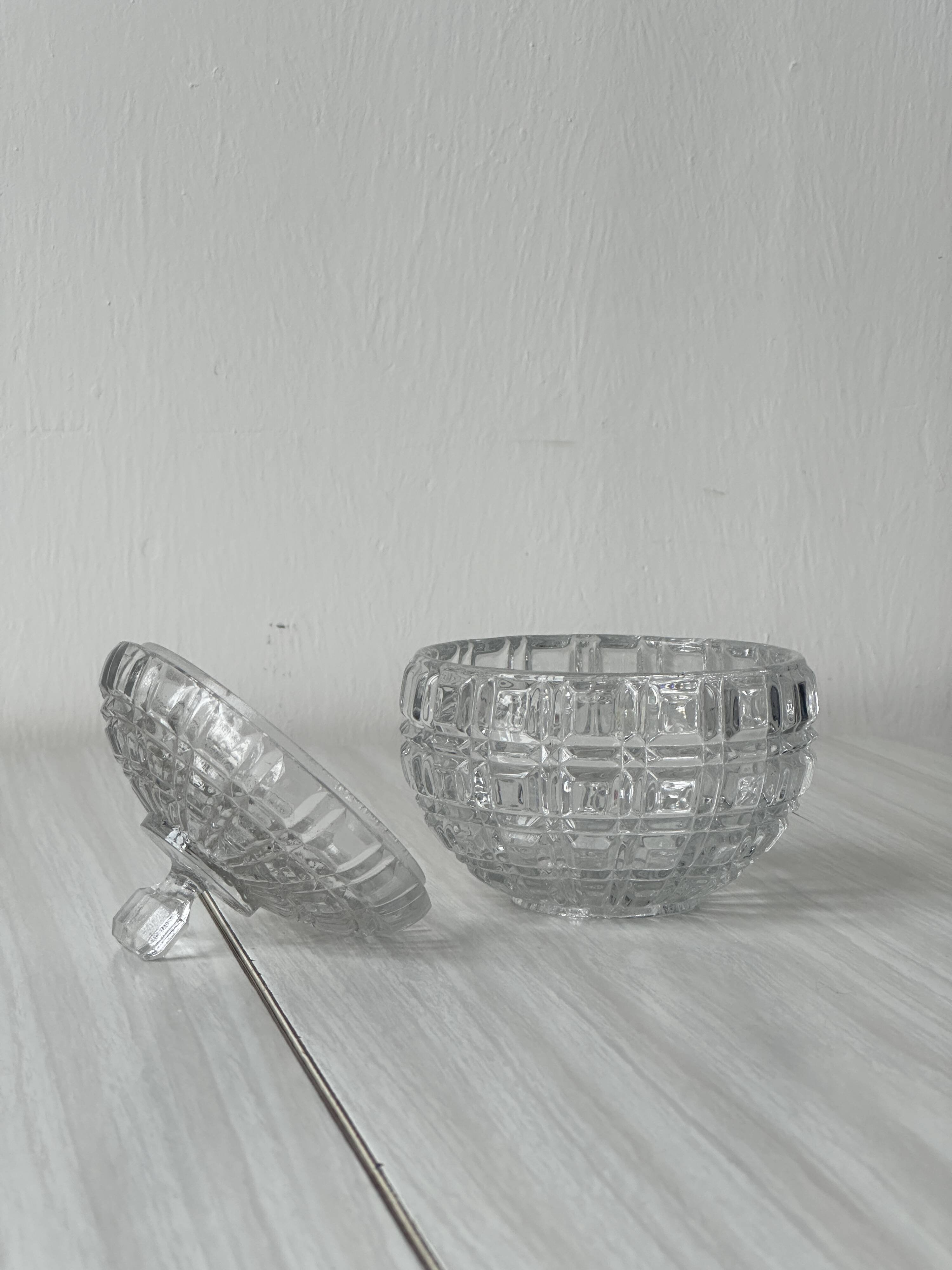 Sucrier en verre épais