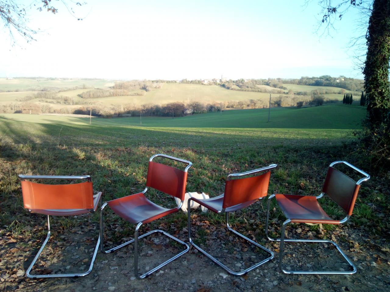 4 Marcel Breuer design chairs, model B33