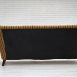 1960s, 3-seater Danish sofa, green furniture wool, original condition.