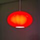 Suspension vintage en opaline rouge, années 1960-70
