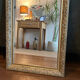 Miroir doré cadre ancien bois et stuc