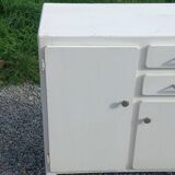 Buffet parisien patine blanche des années 50