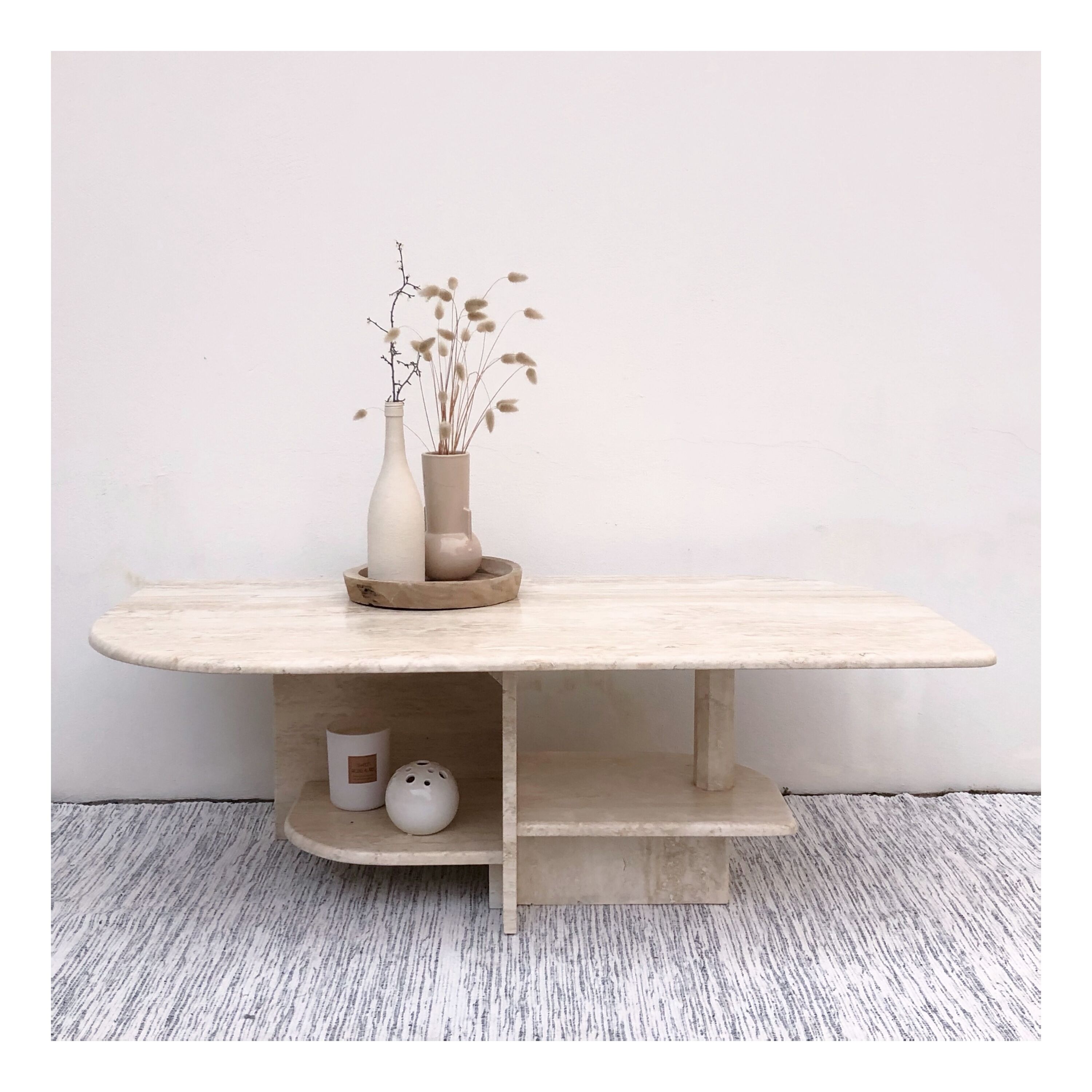 Low table in travertine
