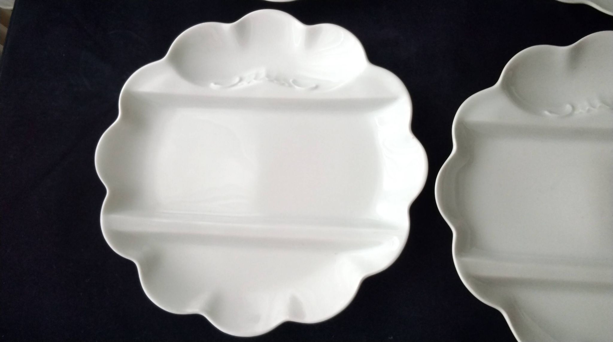 4 asparagus plates in Limoges porcelain