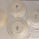 Set of 4 old flat plates from the earthenware factories of St Amand