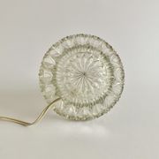 Pied de lampe en verre et laiton, années 1960