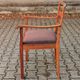 Vintage Scandinavian armchair wood fabric 60's