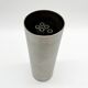 Roll vase / built-in flower stick – brushed aluminum, 1970s