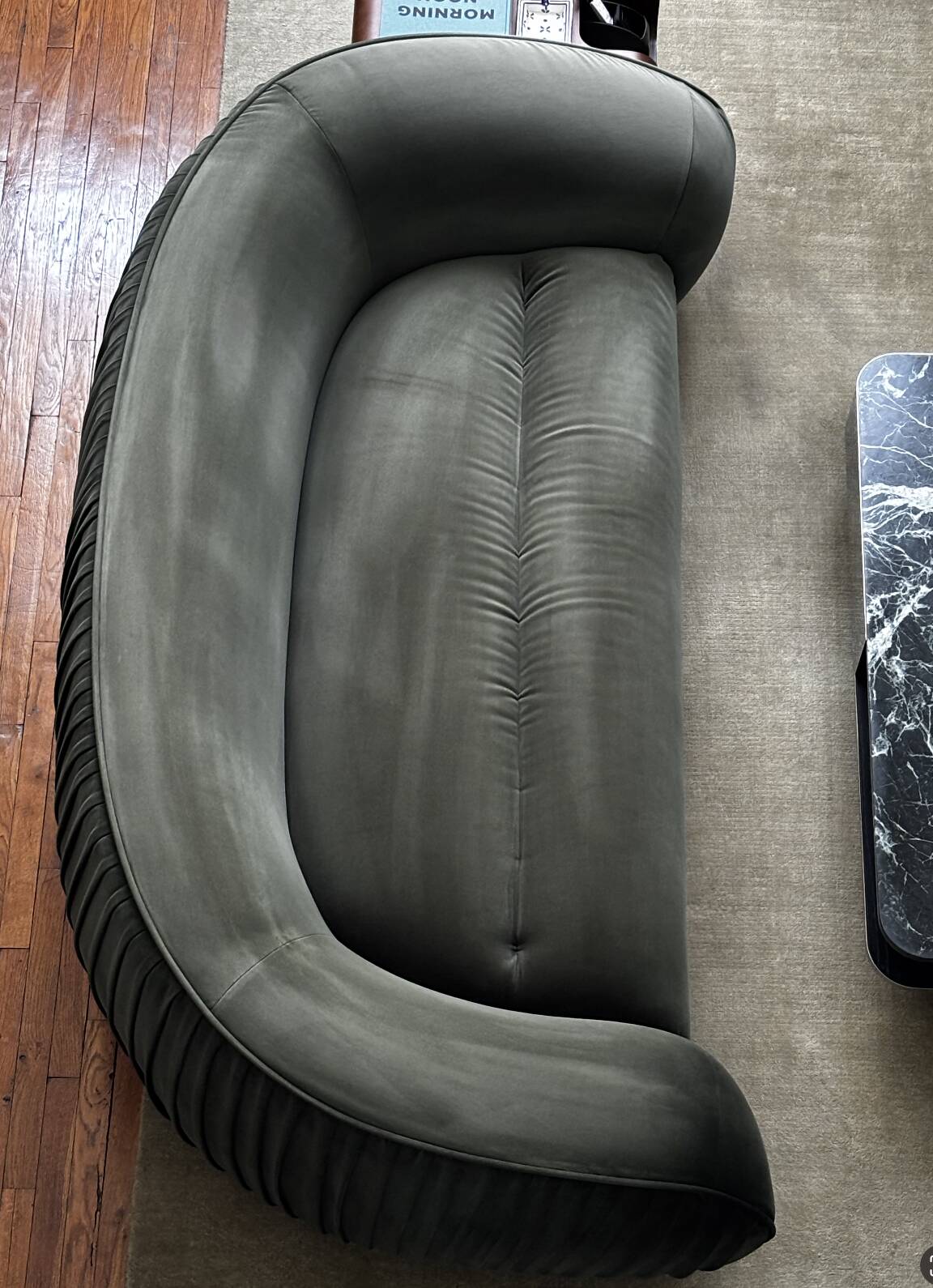 Emet three seater sofa, velvet deep soho home