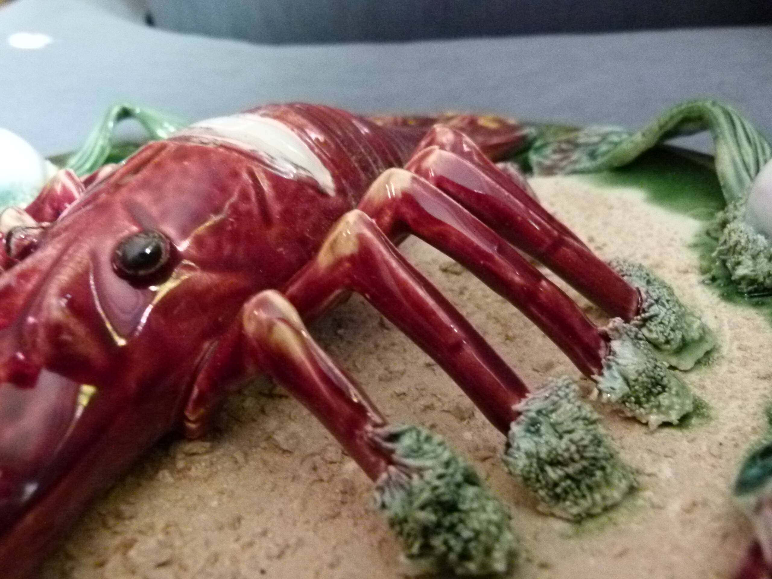 Barbotine earthenware plate