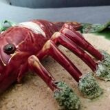 Barbotine earthenware plate