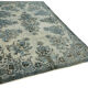 Handwoven overdyed oriental 1970s 210 cm x 314 cm blue carpet