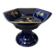 Vintage footed cup bareuther bavaria, cobalt and gold porcelain, 1st year.