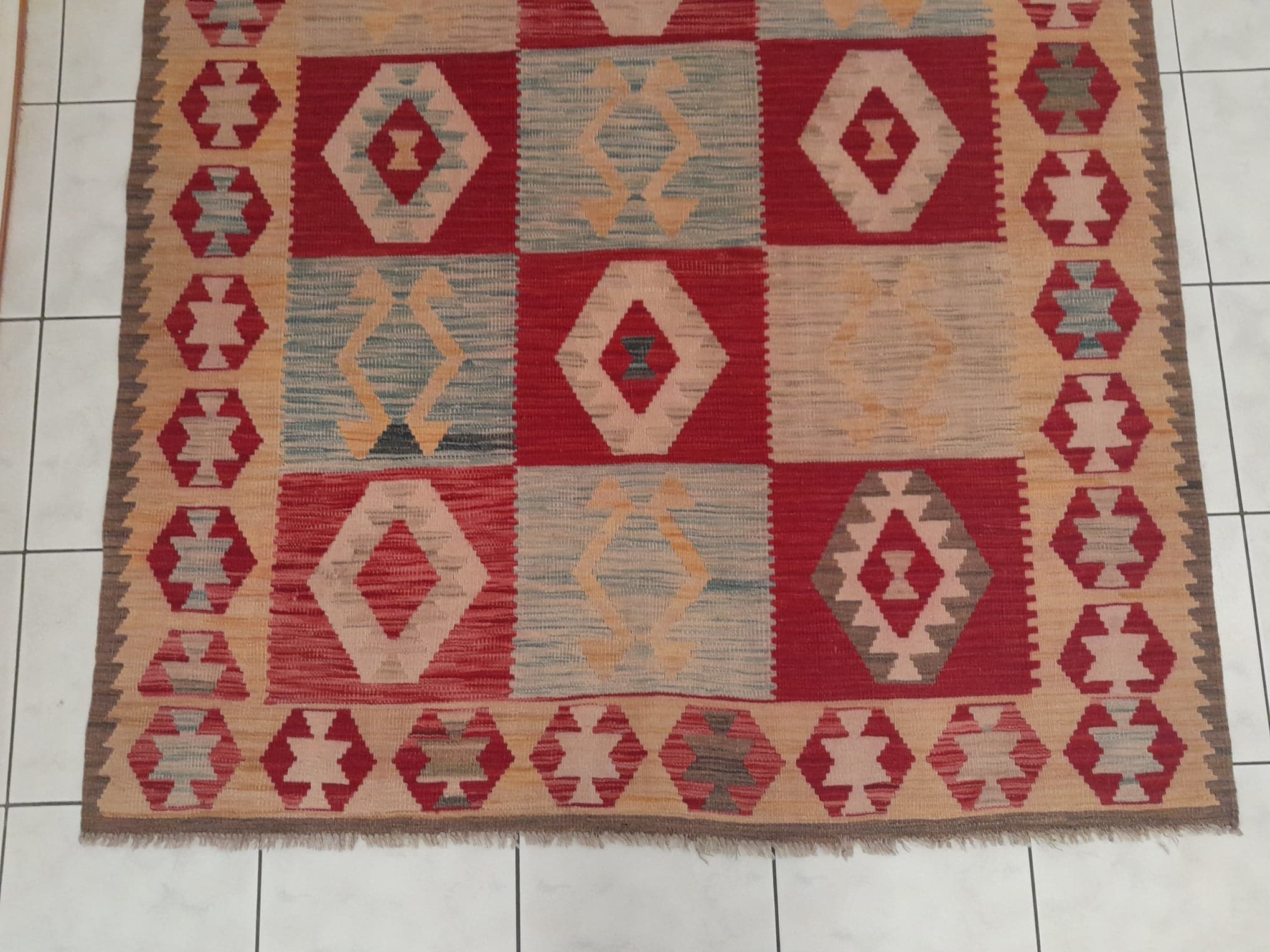 Handmade Afghan Kilim 200x152cm