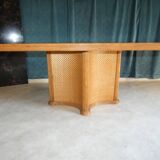 Dinner table in rattan cane