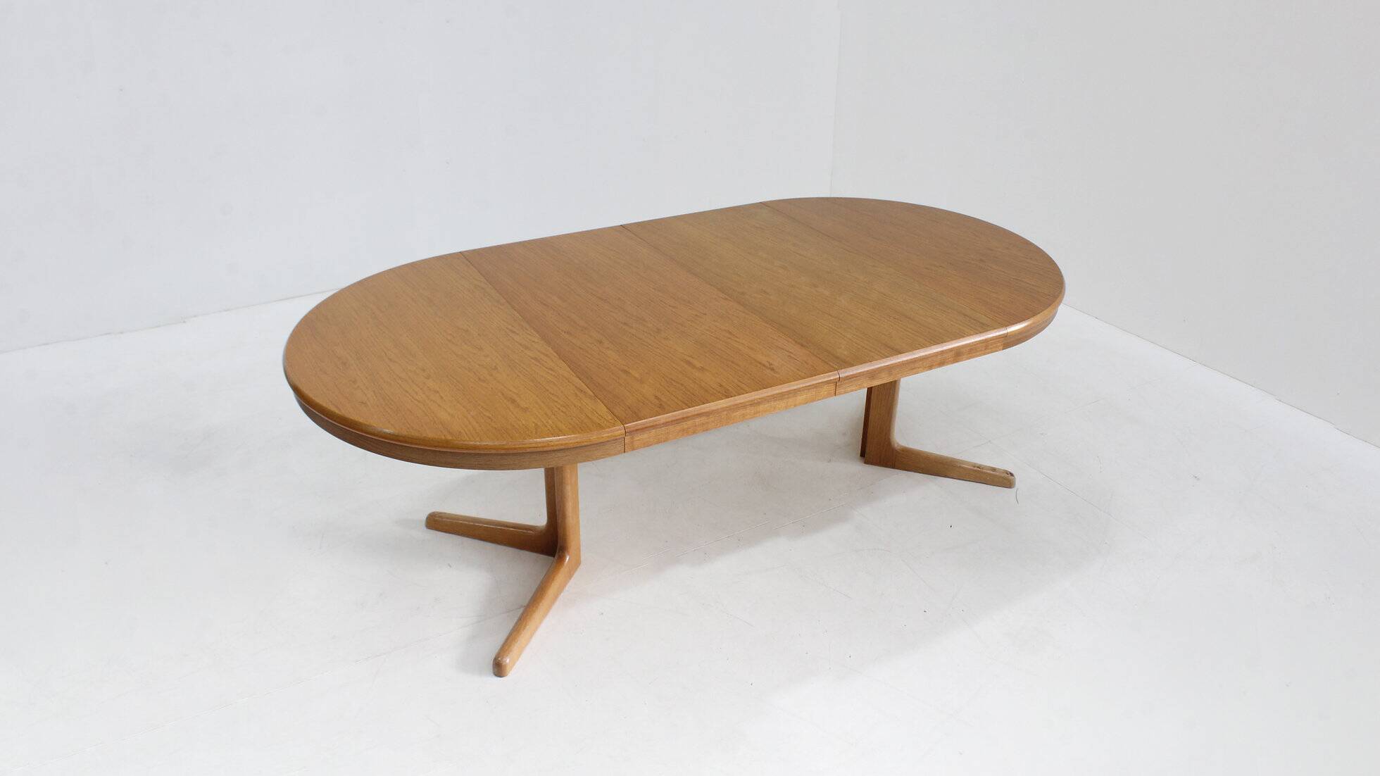 Vintage Danish round extendable dining table 1960s