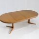 Vintage Danish round extendable dining table 1960s
