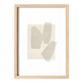 Peinture abstraite sur papier signée Eawy