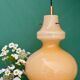 Suspension globe vintage en opaline jaune