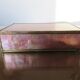 Pink mother-of-pearl and brass box 70s