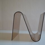 Modernist magazine holder pop space age plexiglas smokes vintage 70 years