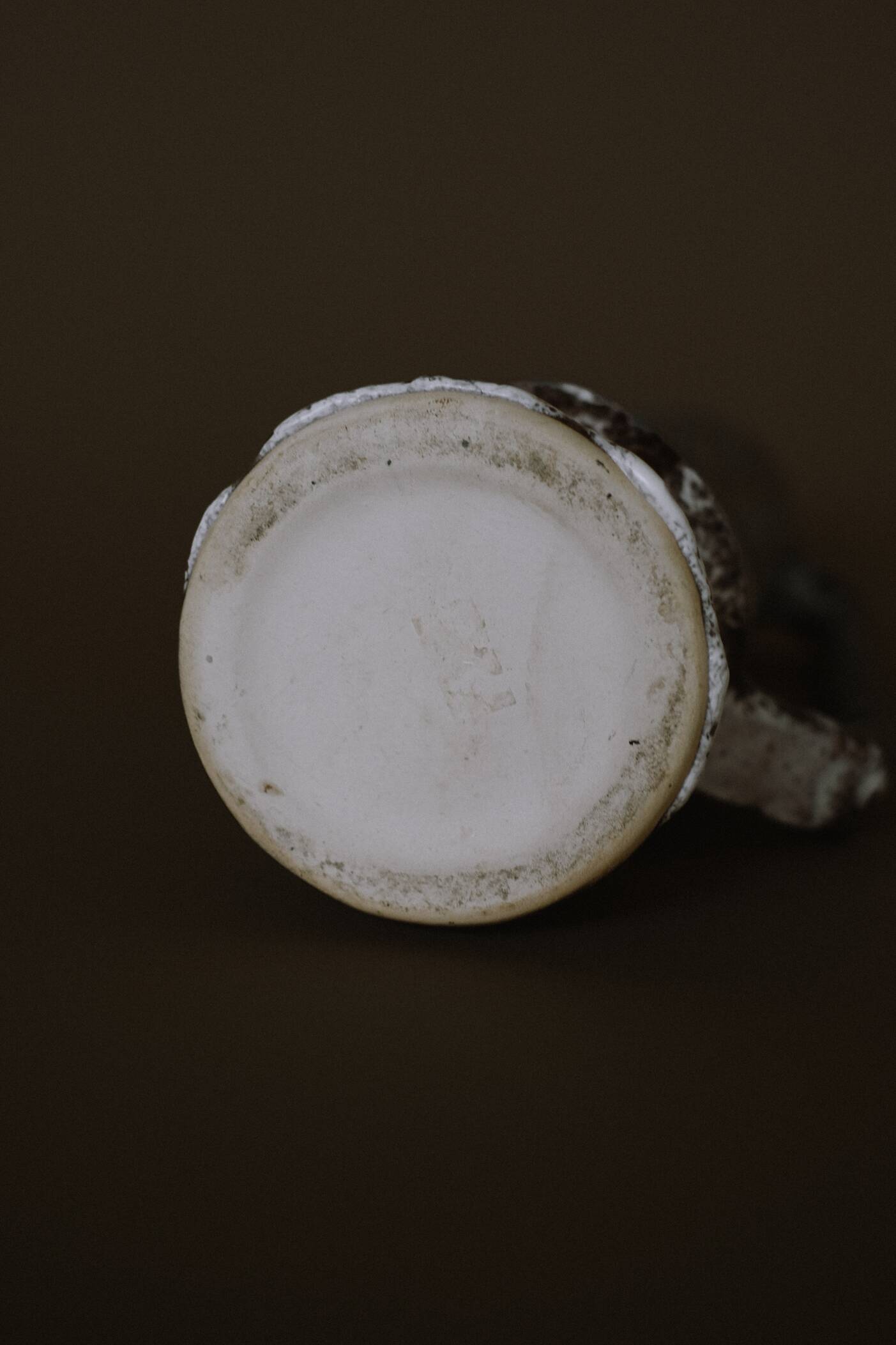Handmade stoneware pitcher